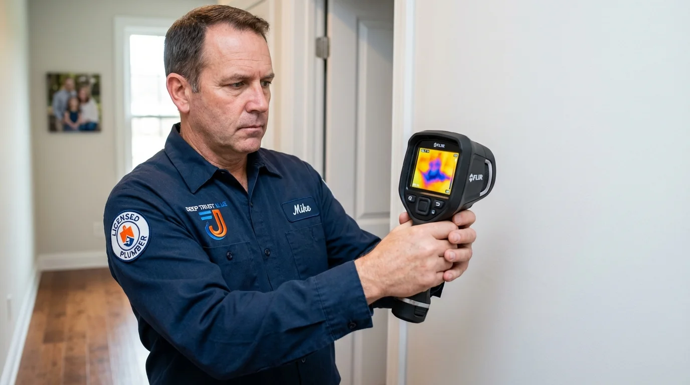 Thermal imaging leak detection by Johns Plumbing LLC in Gillespie